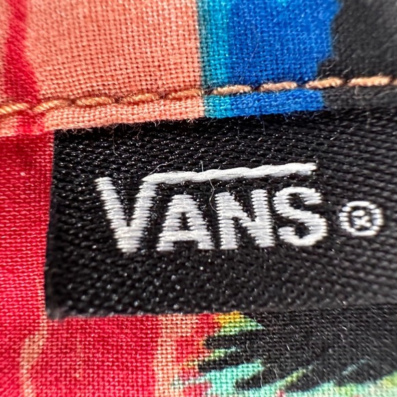 Vans Hawaiian Palm Tree Camping Shirt Mens M Tailored Fit Short Sleeve Button Up - Picture 4 of 7